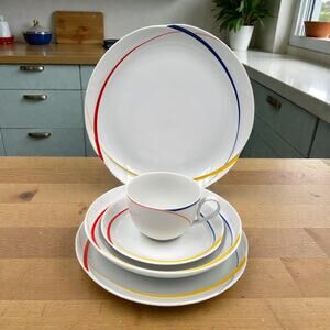 Studio Nova Cortina Primary Place Setting Dinner Salad Bowl Cup Saucer Japan